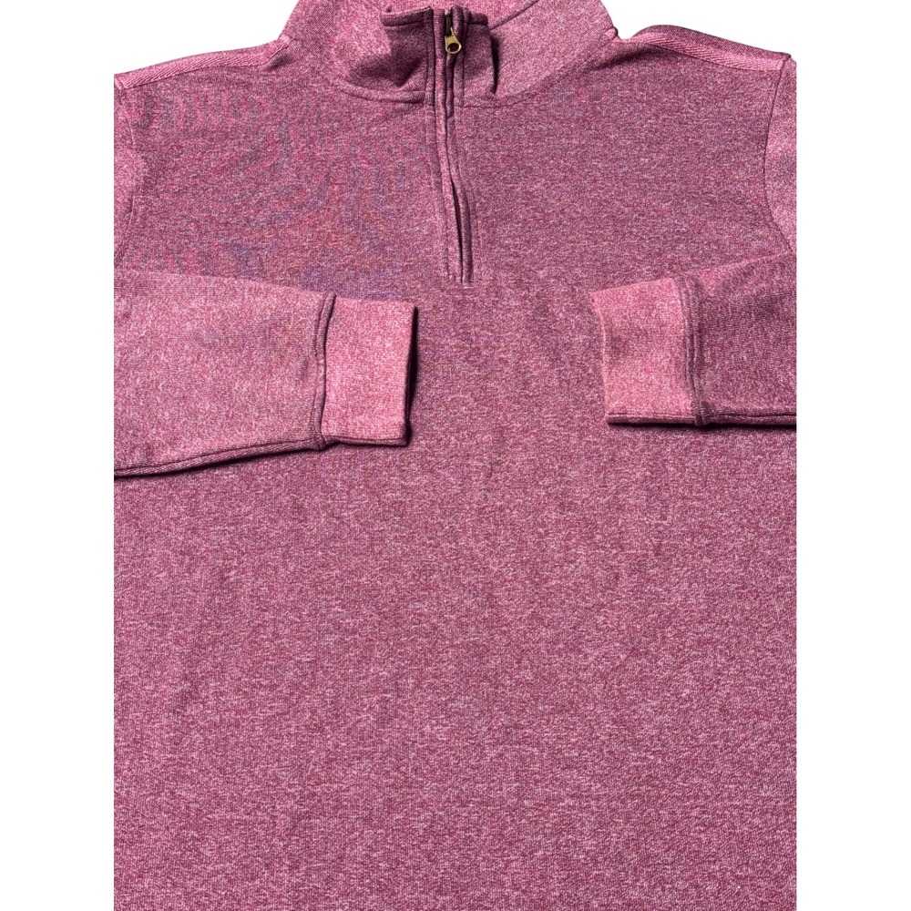 Fourcast Mens XL Quarter Zip Pullover Burgundy Mock Neck Sweater Outdoor Fish - Picture 11 of 14